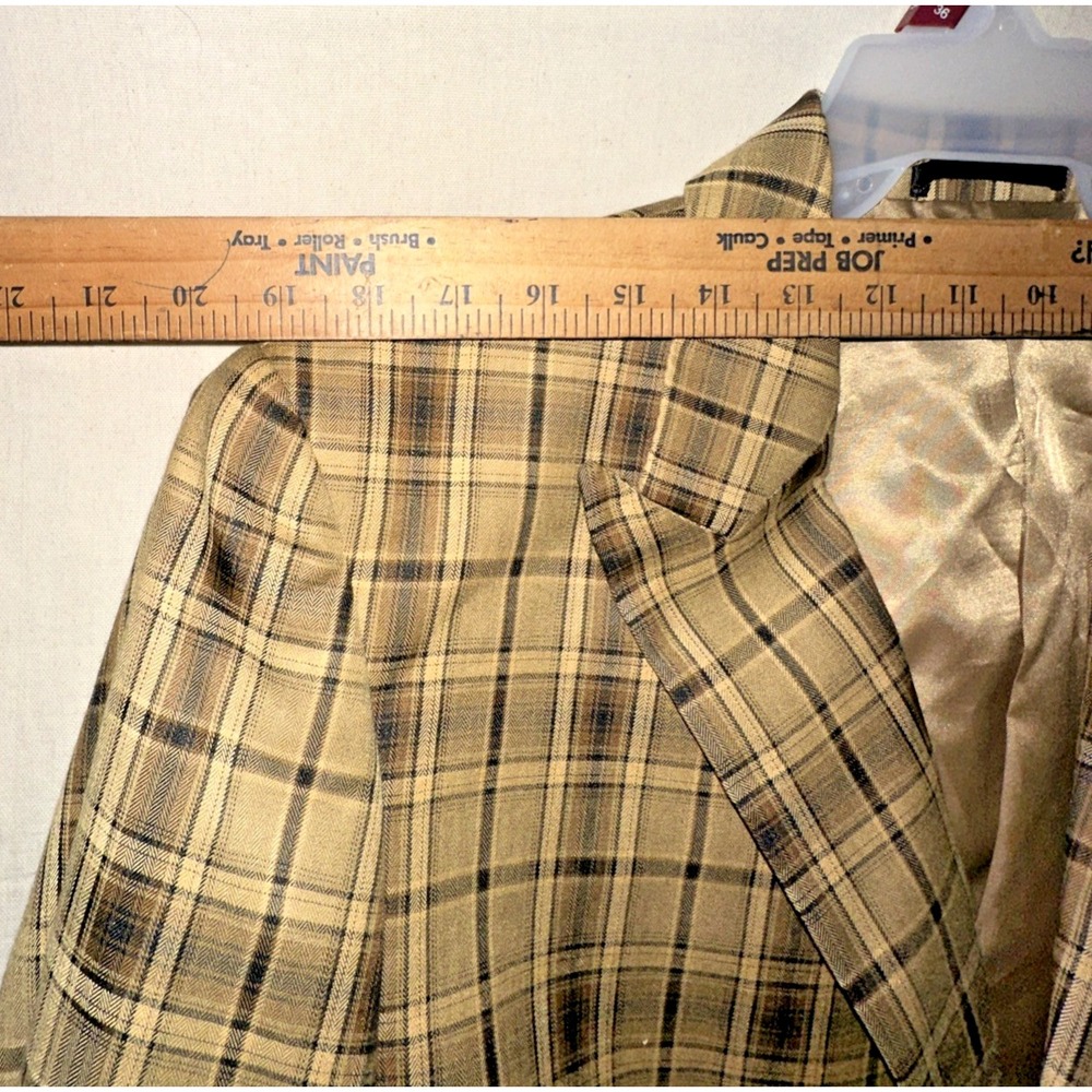 NWT Kent & Park Gold Plaid Double Breasted Suit 42L Jacket & 36L Pants - Picture 8 of 16